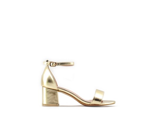 Zapato Tacón Ancho Efecto PU